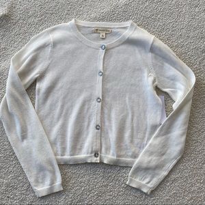 NWT Tucker + Tate Shimmer White Crystal Button Cardigan